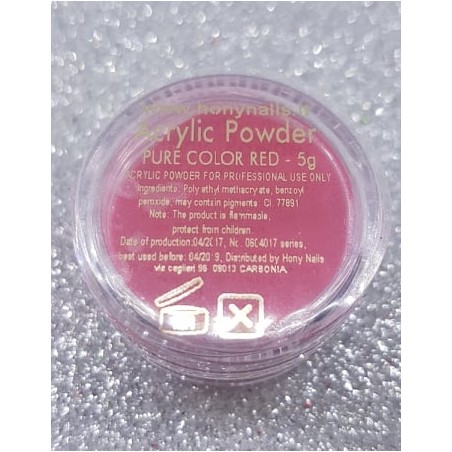 Polveri acriliche colorate Pure Red - 5gr