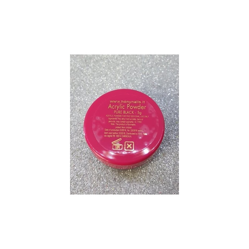 Polveri acriliche colorate pure black- 5gr