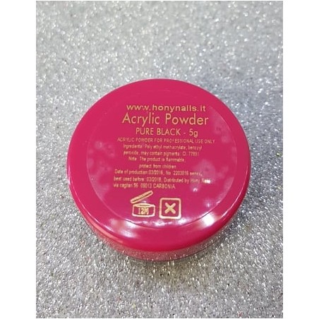 Polveri acriliche colorate pure black- 5gr
