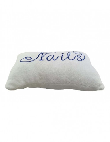 Poggiamani per unghie in tessuto bianco