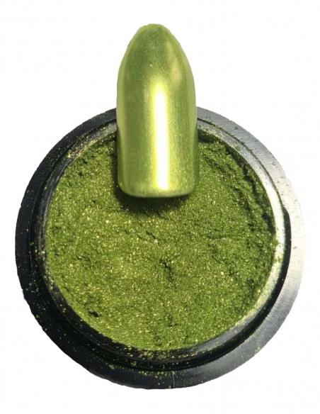 Polvere specchio verde acido 18
