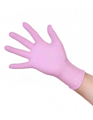 Guanti nitrile Rosa S 100pz