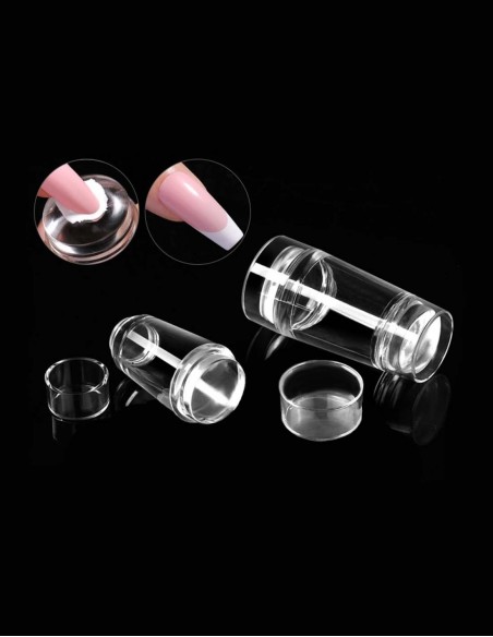 Timbro doppio in silicone trasparente per stamping