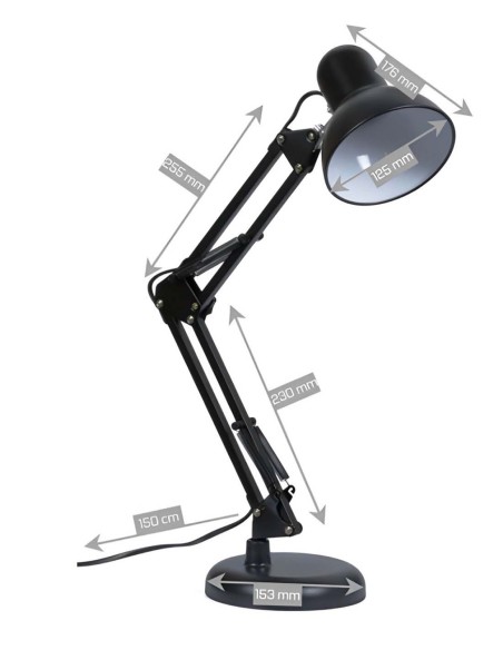Lampada da tavolo nera