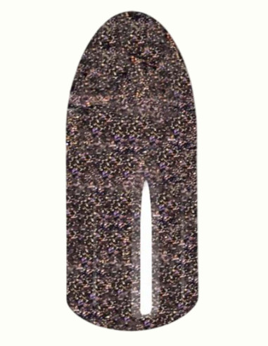 Smalto Semipermanente Hony Nails TPO Free – Rockstar 258, base scura glitterata con riflessi multicolor