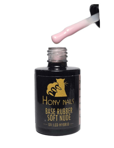 Base Rubber Soft Nude 10 ml – Hony Nails, colore rosa lattiginoso chiaro