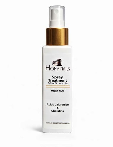 Trattamento spray mani Milky Way con acido ialuronico e cheratina Made in Italy Hony Nails