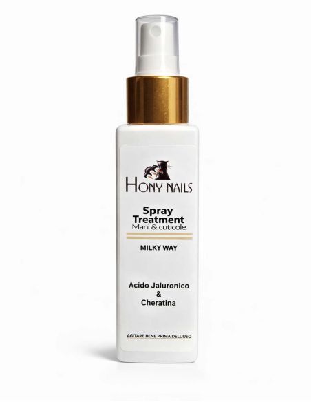 Trattamento spray mani Milky Way con acido ialuronico e cheratina Made in Italy Hony Nails