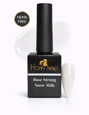 Base Strong Snow Milk 12 ml Hony Nails bianco lattiginoso rinforzante Made in Italy