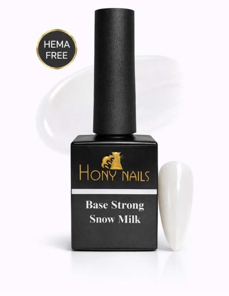 Base Strong Snow Milk 12 ml Hony Nails bianco lattiginoso rinforzante Made in Italy