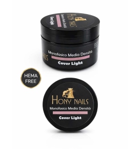 Monofasico Cover Light 50ml HEMA free Hony Nails gel nude chiaro naturale barattolo aperto 2