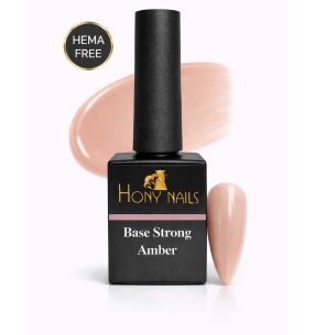 Base Strong Amber HEMA free 12ml Hony Nails base soak off rinforzante nude ambrato per semipermanente