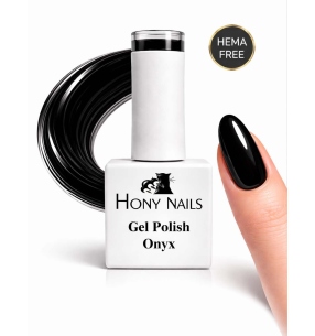 Gel Polish Onyx 12 ml HEMA Free Made in Italy Hony Nails nero intenso professionale