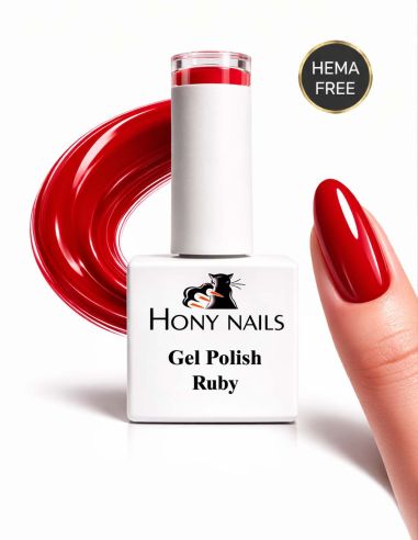 Gel Polish Ruby 12 ml HEMA Free Made in Italy Hony Nails rosso classico brillante professionale