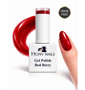 Gel Polish Red Berry 12 ml HEMA Free Made in Italy Hony Nails rosso intenso professionale