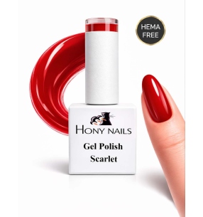 Gel Polish Scarlet 12 ml HEMA Free Made in Italy Hony Nails rosso brillante professionale