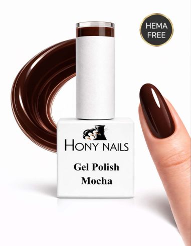 Gel Polish Mocha 12 ml HEMA Free Made in Italy Hony Nails marrone intenso professionale