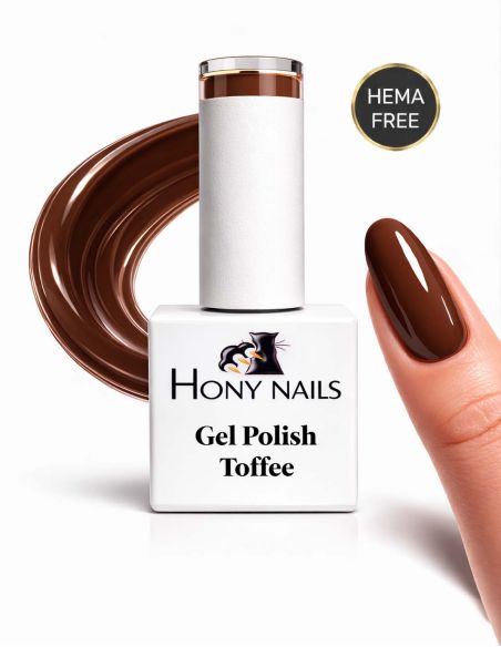 Gel Polish Toffee 12 ml HEMA Free Made in Italy Hony Nails marrone caramello professionale