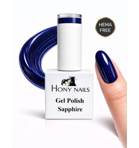 Gel Polish Sapphire Hony Nails blu glitter 12ml semipermanente professionale