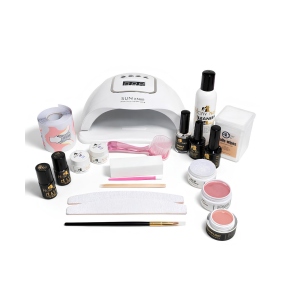 Complete kit ricostruzione unghie con lampada UV LED e set completo di prodotti e strumenti professionali