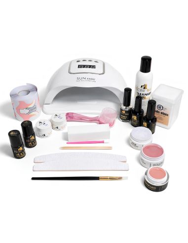 Complete kit ricostruzione unghie con lampada UV LED e set completo di prodotti e strumenti professionali