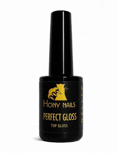 Top coat Perfect Gloss 14 ml Hony Nails – lucido con dispersione senza filtri UV ideale per colori scuri