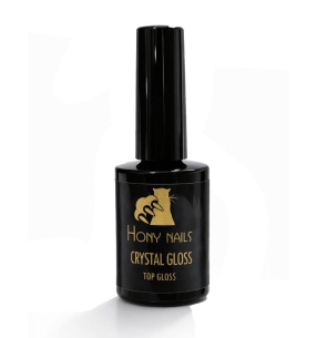 Top coat Crystal senza dispersione Hony Nails 10 ml ultra lucido con filtri UV per unghie professionali