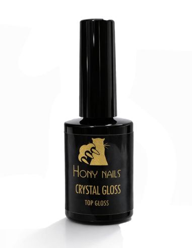 Top coat Crystal senza dispersione Hony Nails 10 ml ultra lucido con filtri UV per unghie professionali
