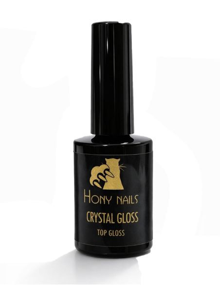 Top coat Crystal senza dispersione Hony Nails 10 ml ultra lucido con filtri UV per unghie professionali