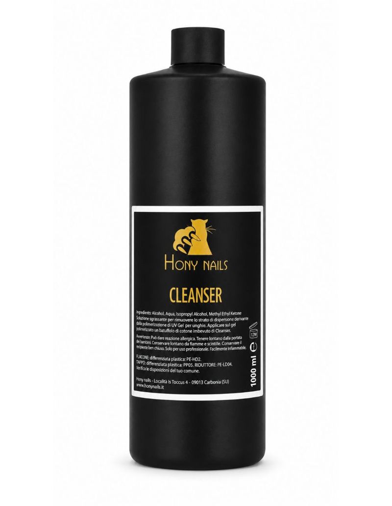 Flacone Cleanser Hony Nails 1000 ml soluzione sgrassante professionale per gel unghie