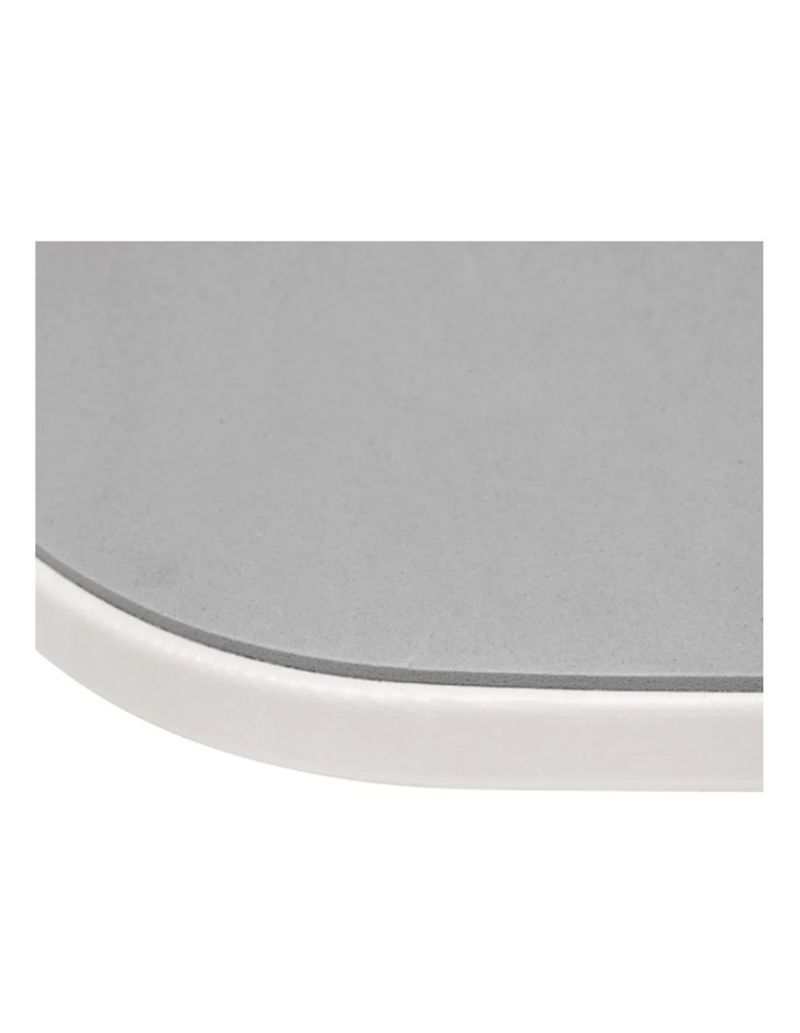 Poggia gomito bianco per manicure professionale visto sotto