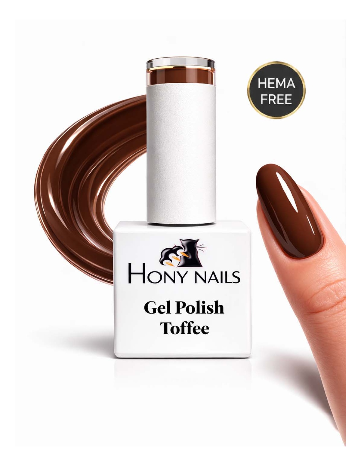Gel Polish Toffee 12 ml HEMA Free Made in Italy Hony Nails marrone caramello professionale
