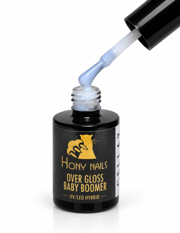 Il colore bianco lattiginoso di Over Gloss Baby Boomer, ideale per valorizzare il baby boomer.