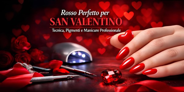 Rosso perfetto per San Valentino: tecnica, pigmenti e manicure professionale