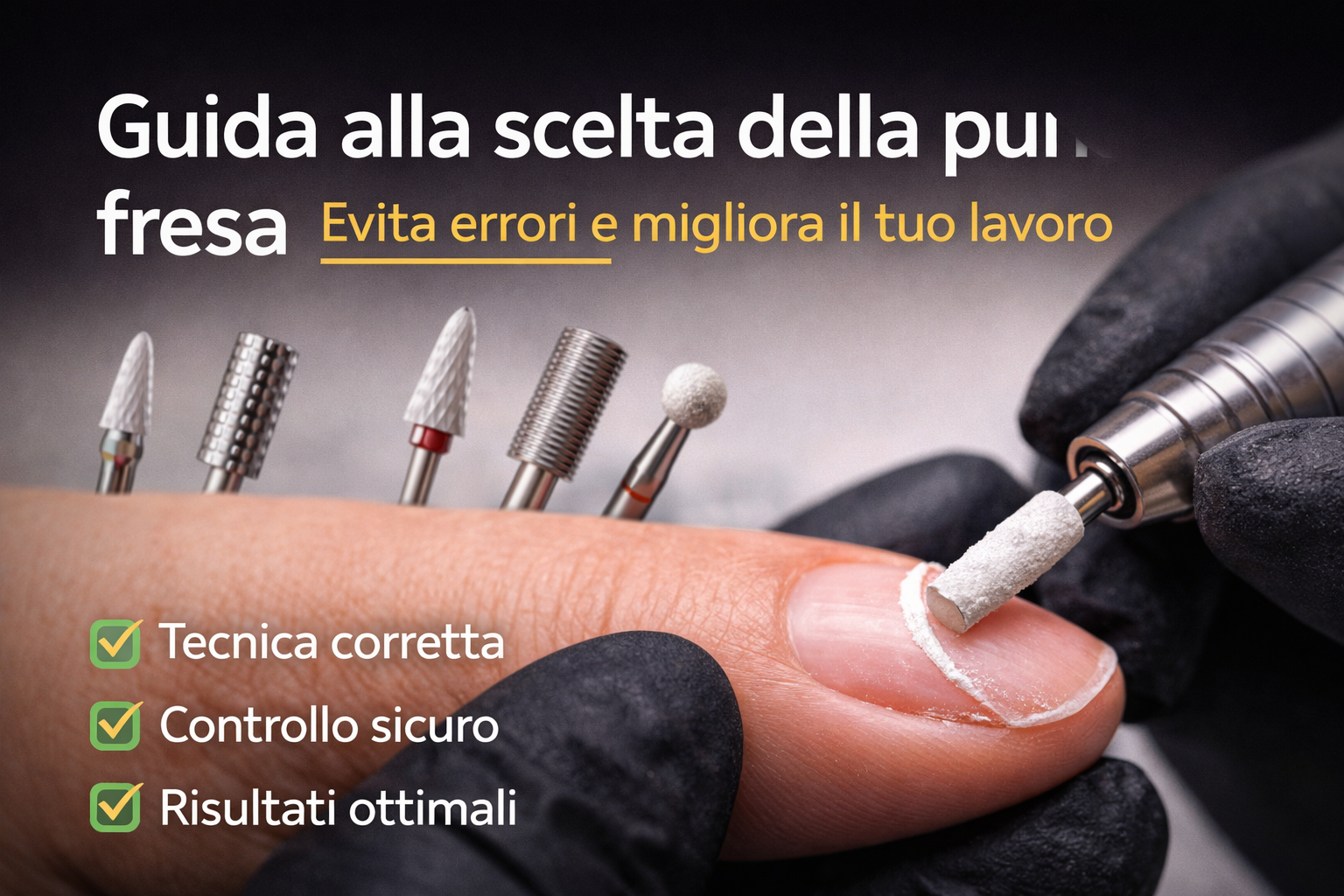 COME SI SCELGONO LE PUNTE DELLA FRESA PER UNGHIE?